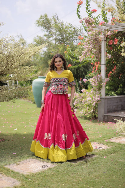 Navratri Special Gamthi Work Chaniya Choli for Garba