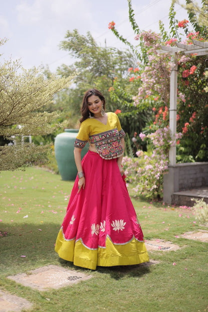 Navratri Special Gamthi Work Chaniya Choli for Garba