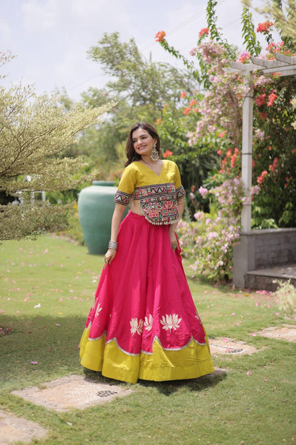 Navratri Special Gamthi Work Chaniya Choli for Garba