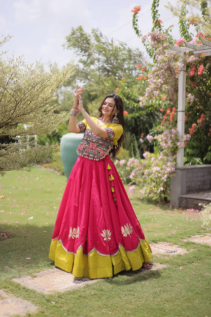 Navratri Special Gamthi Work Chaniya Choli for Garba
