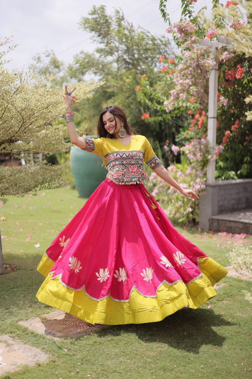 Navratri Special Gamthi Work Chaniya Choli for Garba