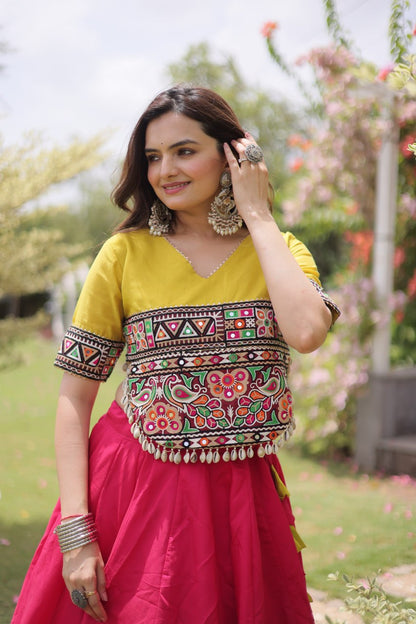 Navratri Special Gamthi Work Chaniya Choli for Garba