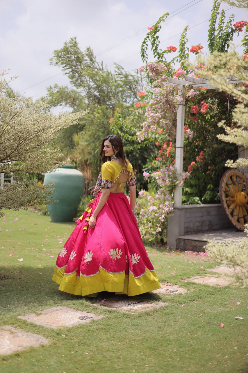 Navratri Special Gamthi Work Chaniya Choli for Garba
