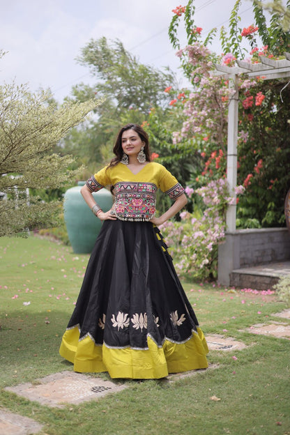 Navratri Special Gamthi Work Chaniya Choli for Garba