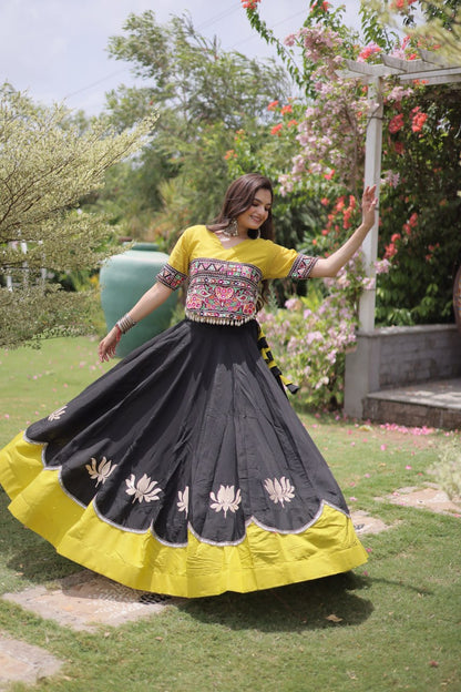 Navratri Special Gamthi Work Chaniya Choli for Garba
