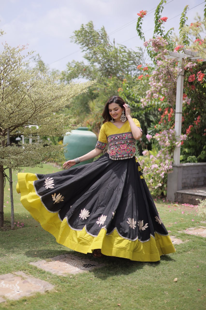 Navratri Special Gamthi Work Chaniya Choli for Garba