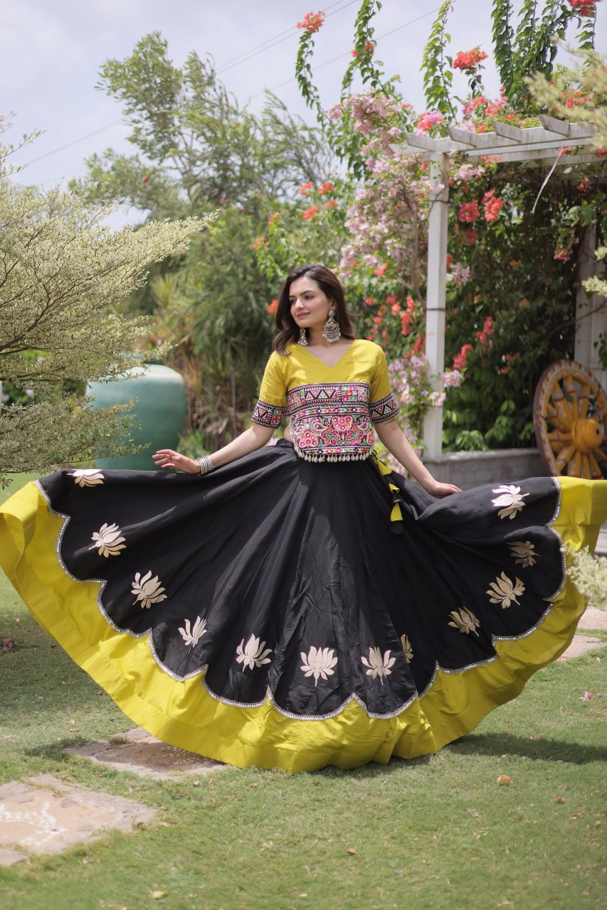 Navratri Special Gamthi Work Chaniya Choli for Garba