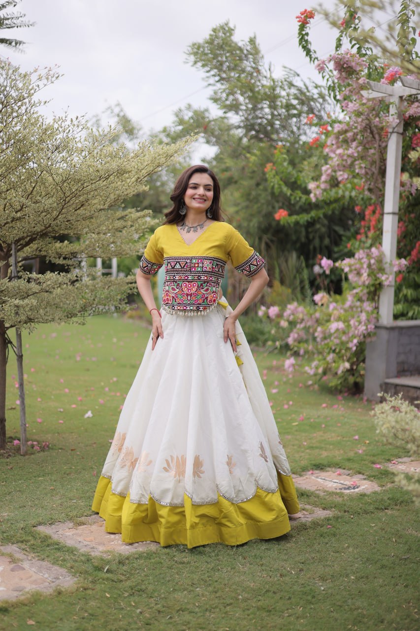 Navratri Special Gamthi Work Chaniya Choli for Garba