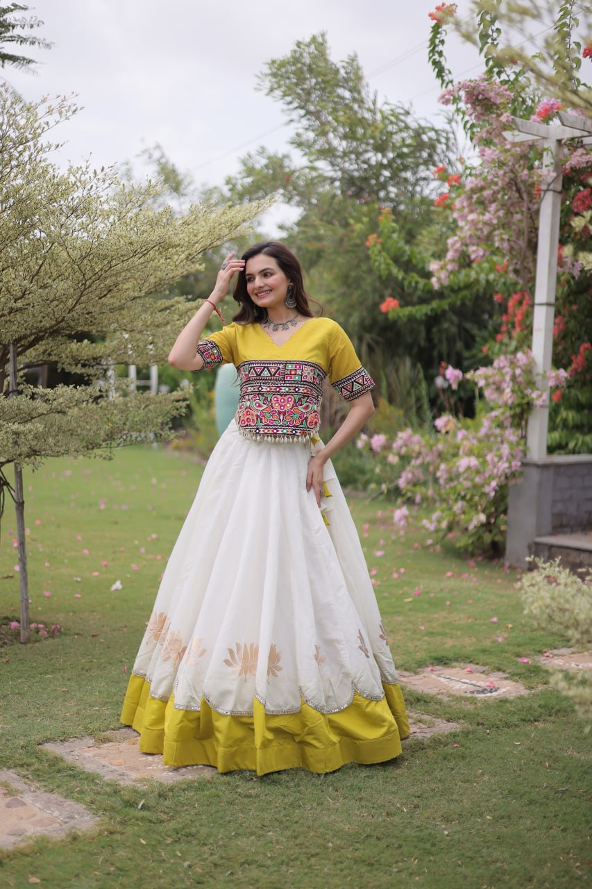 Navratri Special Gamthi Work Chaniya Choli for Garba