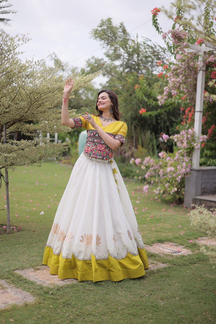 Navratri Special Gamthi Work Chaniya Choli for Garba