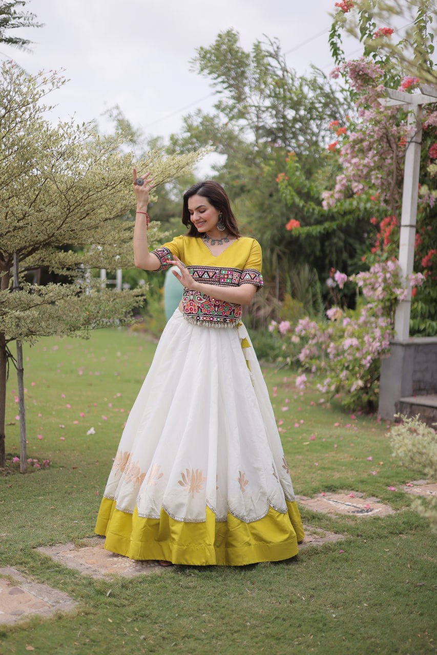 Navratri Special Gamthi Work Chaniya Choli for Garba