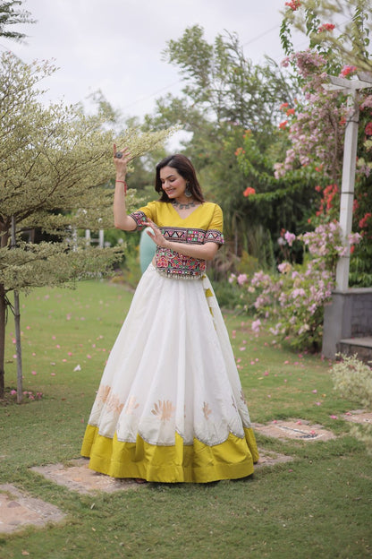 Navratri Special Gamthi Work Chaniya Choli for Garba