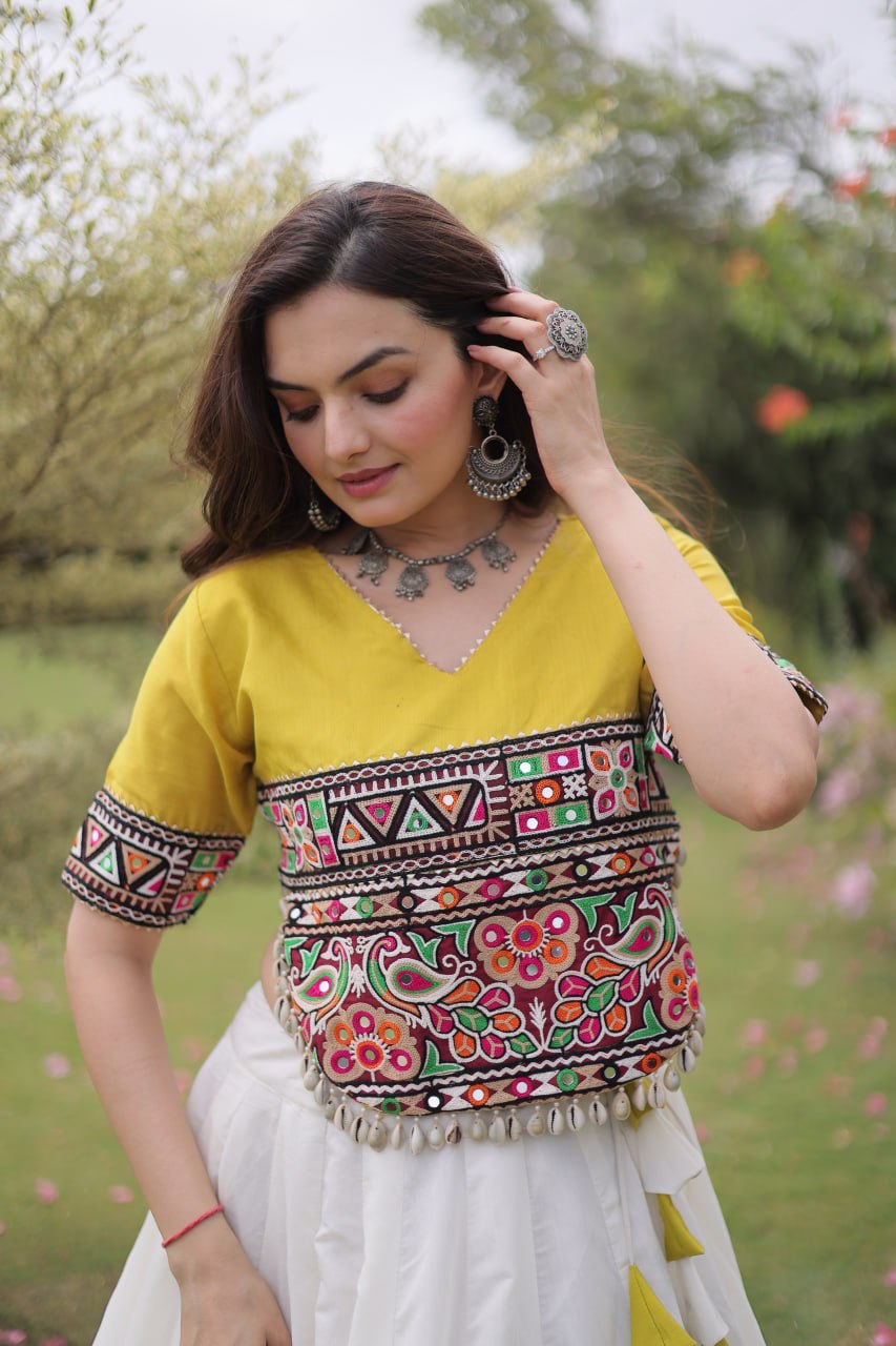 Navratri Special Gamthi Work Chaniya Choli for Garba