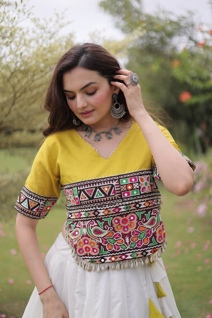 Navratri Special Gamthi Work Chaniya Choli for Garba