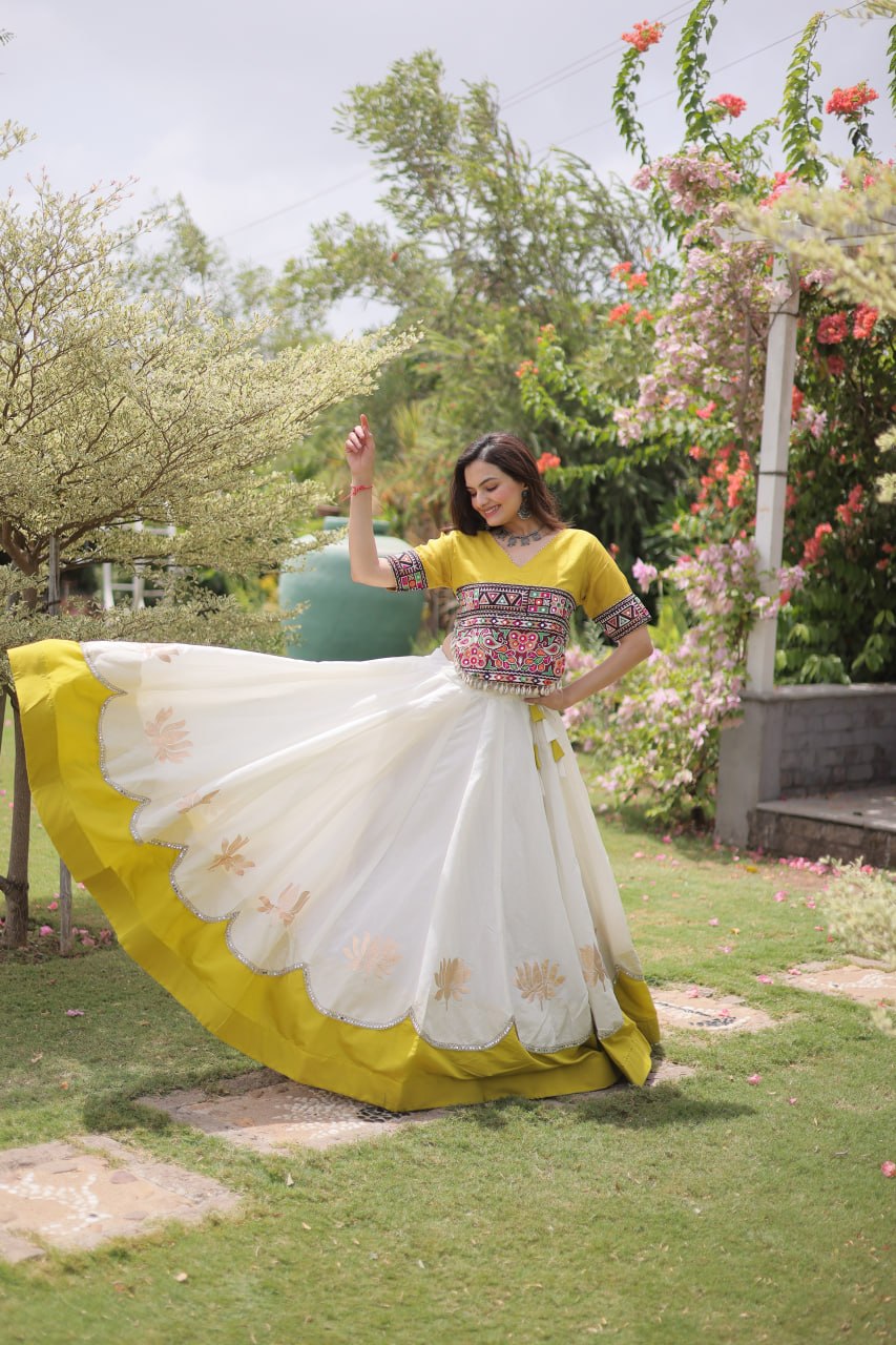 Navratri Special Gamthi Work Chaniya Choli for Garba