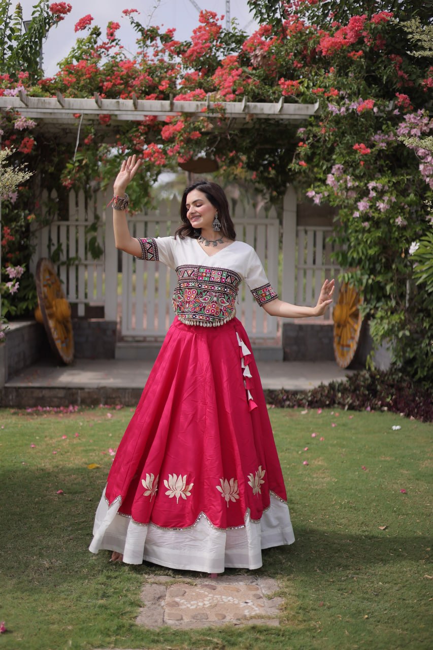Navratri Special Gamthi Work Chaniya Choli for Garba