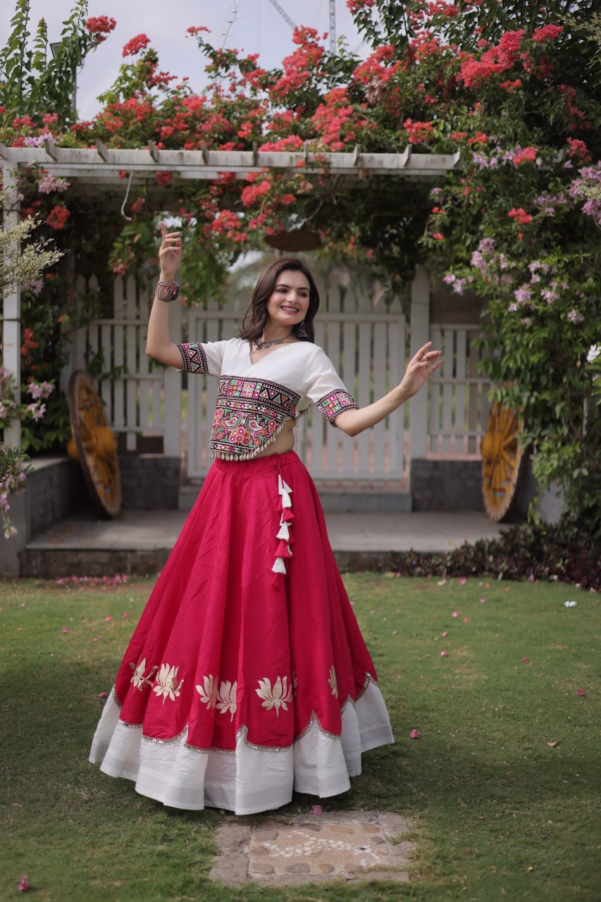 Navratri Special Gamthi Work Chaniya Choli for Garba