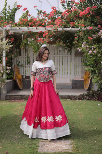 Navratri Special Gamthi Work Chaniya Choli for Garba