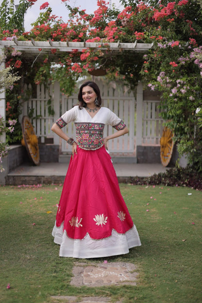 Navratri Special Gamthi Work Chaniya Choli for Garba