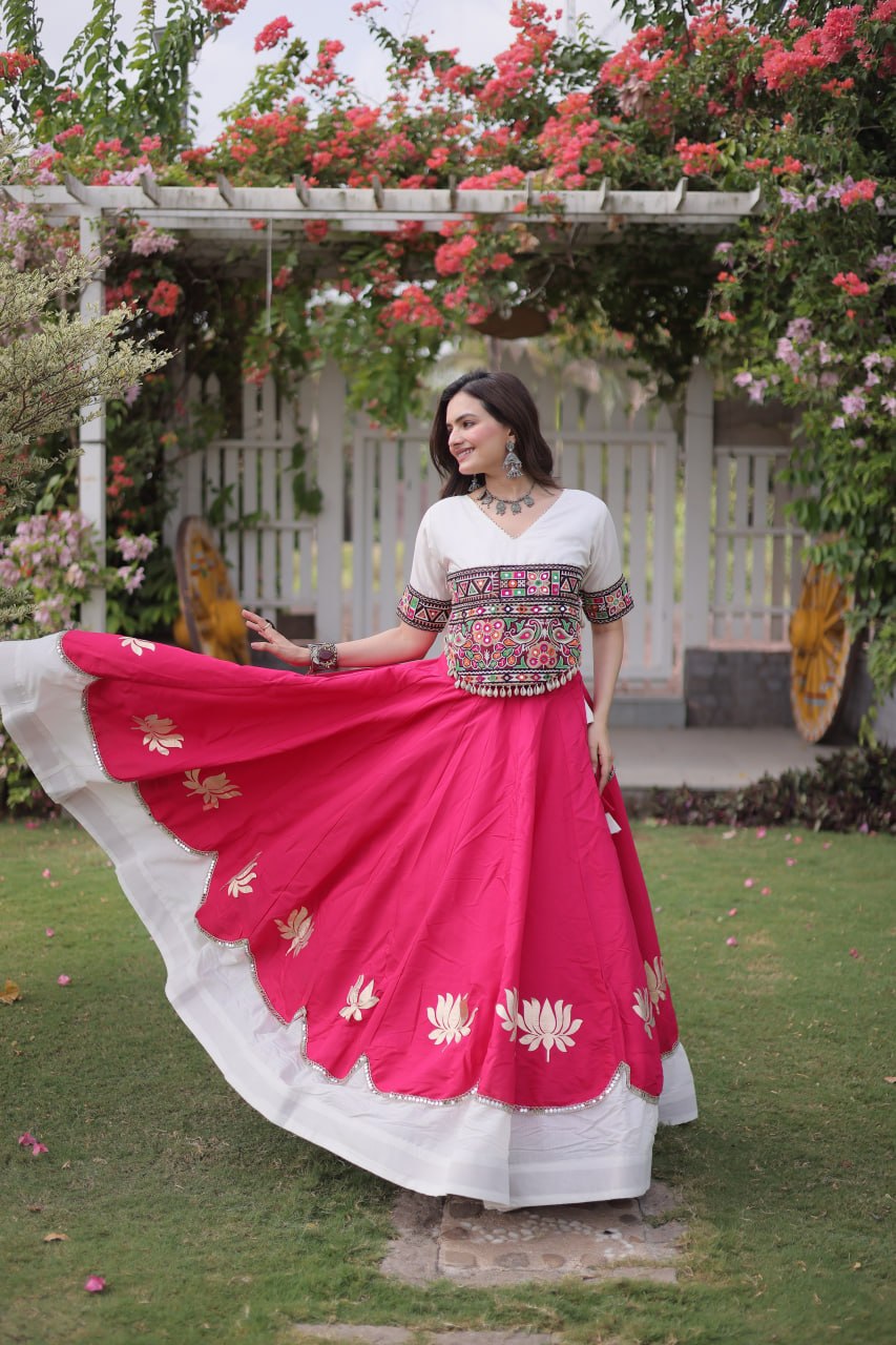 Navratri Special Gamthi Work Chaniya Choli for Garba