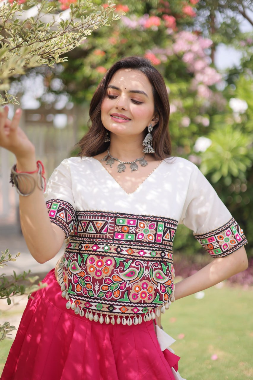 Navratri Special Gamthi Work Chaniya Choli for Garba