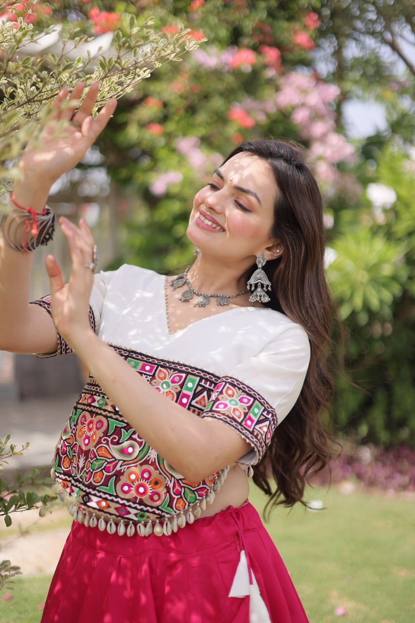 Navratri Special Gamthi Work Chaniya Choli for Garba
