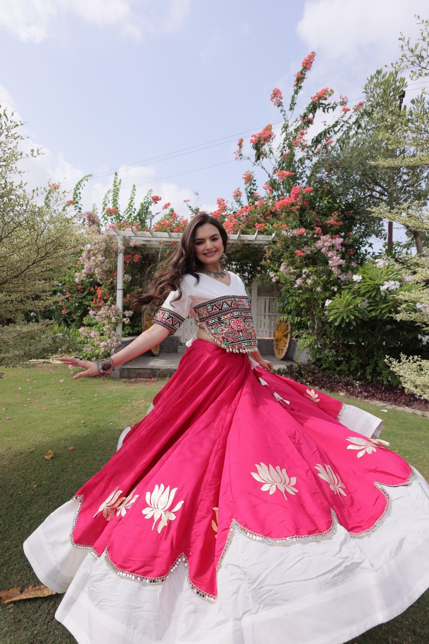 Navratri Special Gamthi Work Chaniya Choli for Garba