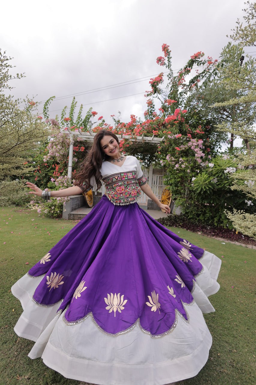 Navratri Special Gamthi Work Chaniya Choli for Garba