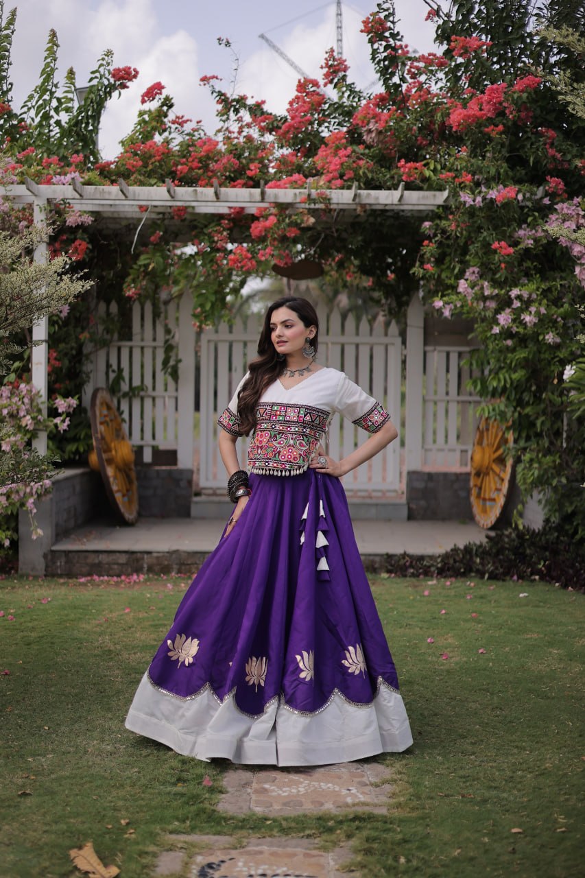 Navratri Special Gamthi Work Chaniya Choli for Garba