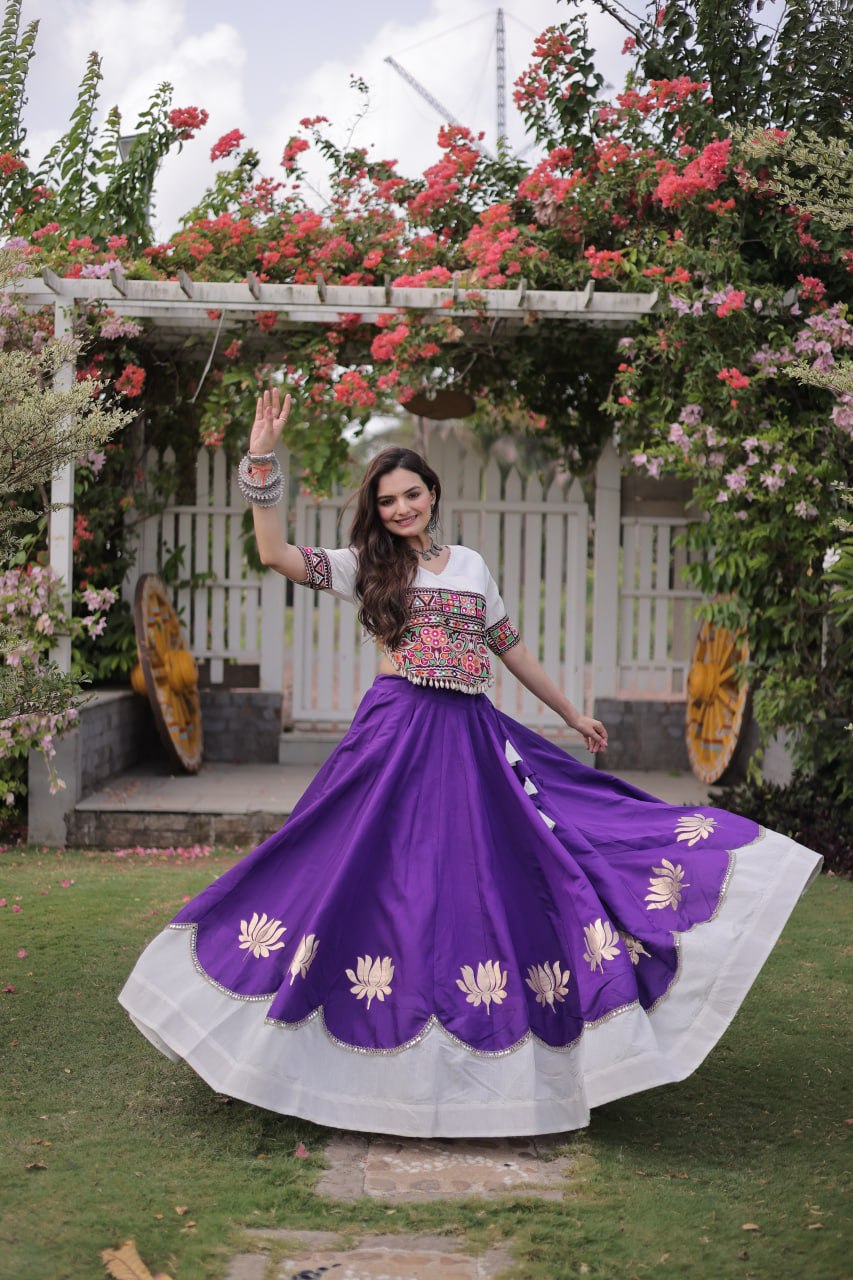 Navratri Special Gamthi Work Chaniya Choli for Garba