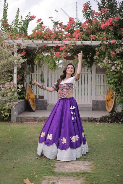 Navratri Special Gamthi Work Chaniya Choli for Garba