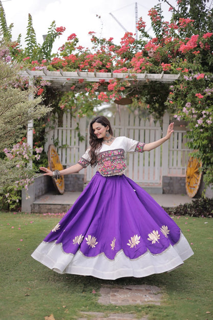 Navratri Special Gamthi Work Chaniya Choli for Garba