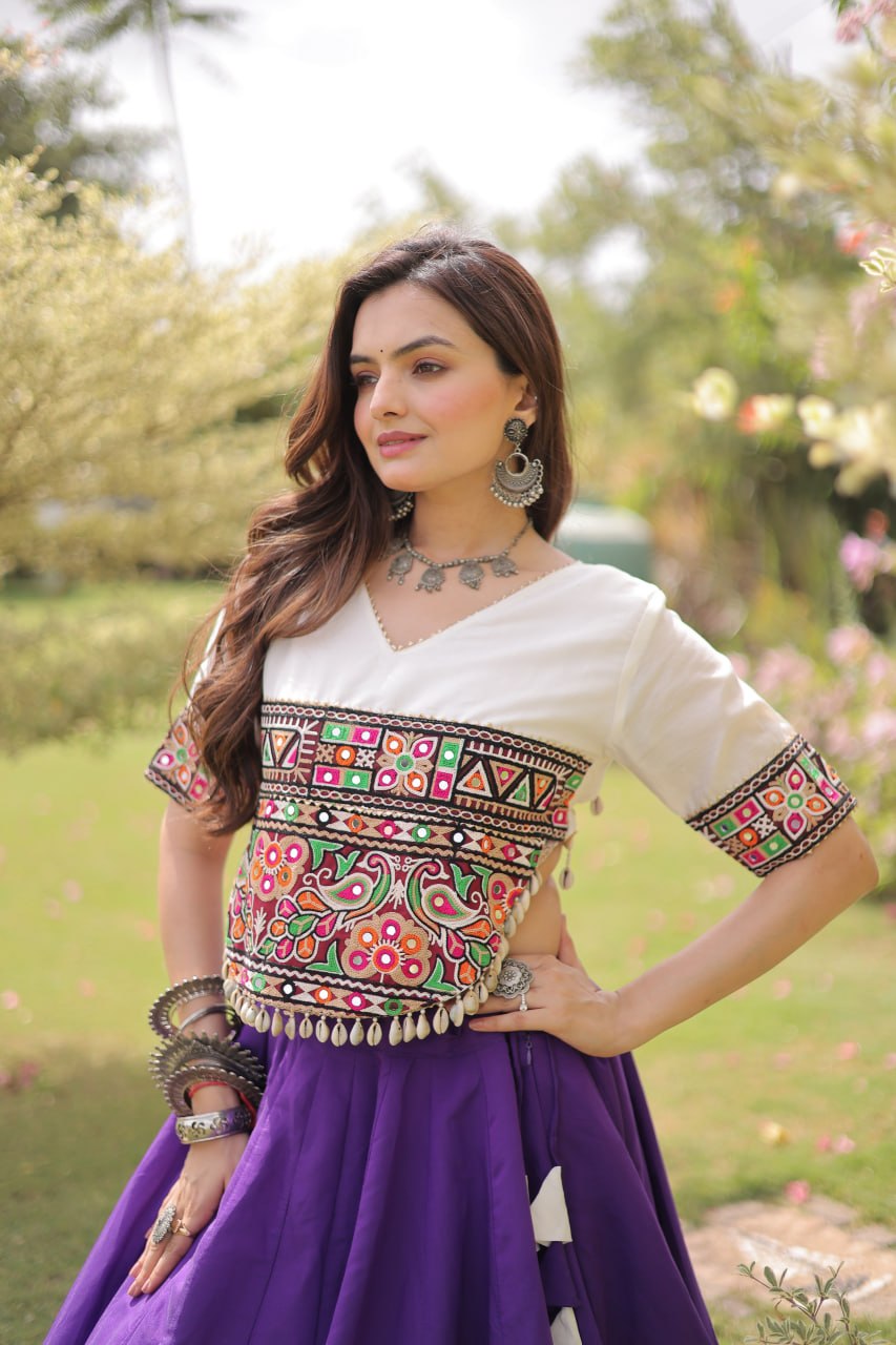 Navratri Special Gamthi Work Chaniya Choli for Garba