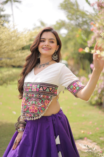 Navratri Special Gamthi Work Chaniya Choli for Garba