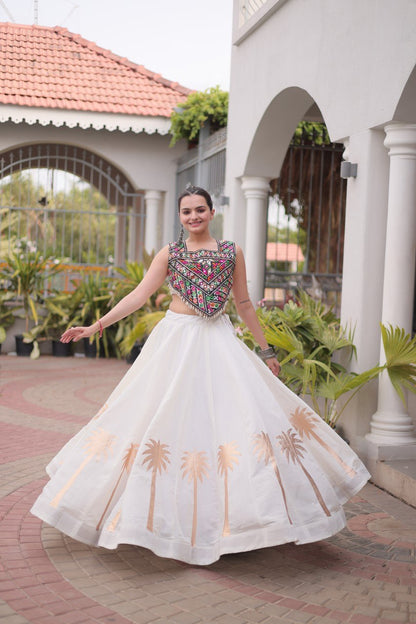 Navratri Lehenga Choli with Coconut Gota Work - Garba Ready