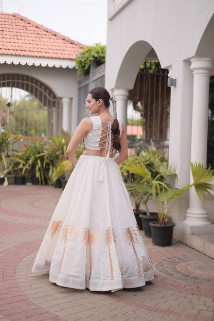 Navratri Lehenga Choli with Coconut Gota Work - Garba Ready