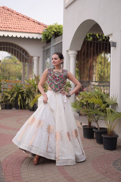 Navratri Lehenga Choli with Coconut Gota Work - Garba Ready