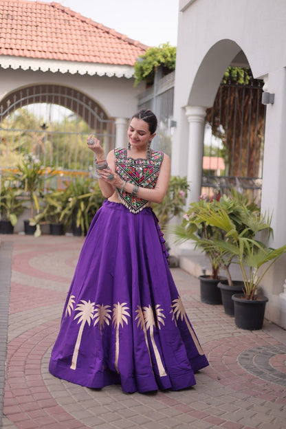 Navratri Lehenga Choli with Coconut Gota Work - Garba Ready