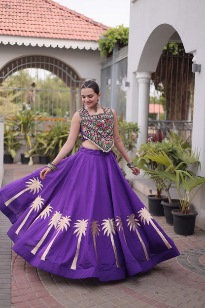 Navratri Lehenga Choli with Coconut Gota Work - Garba Ready
