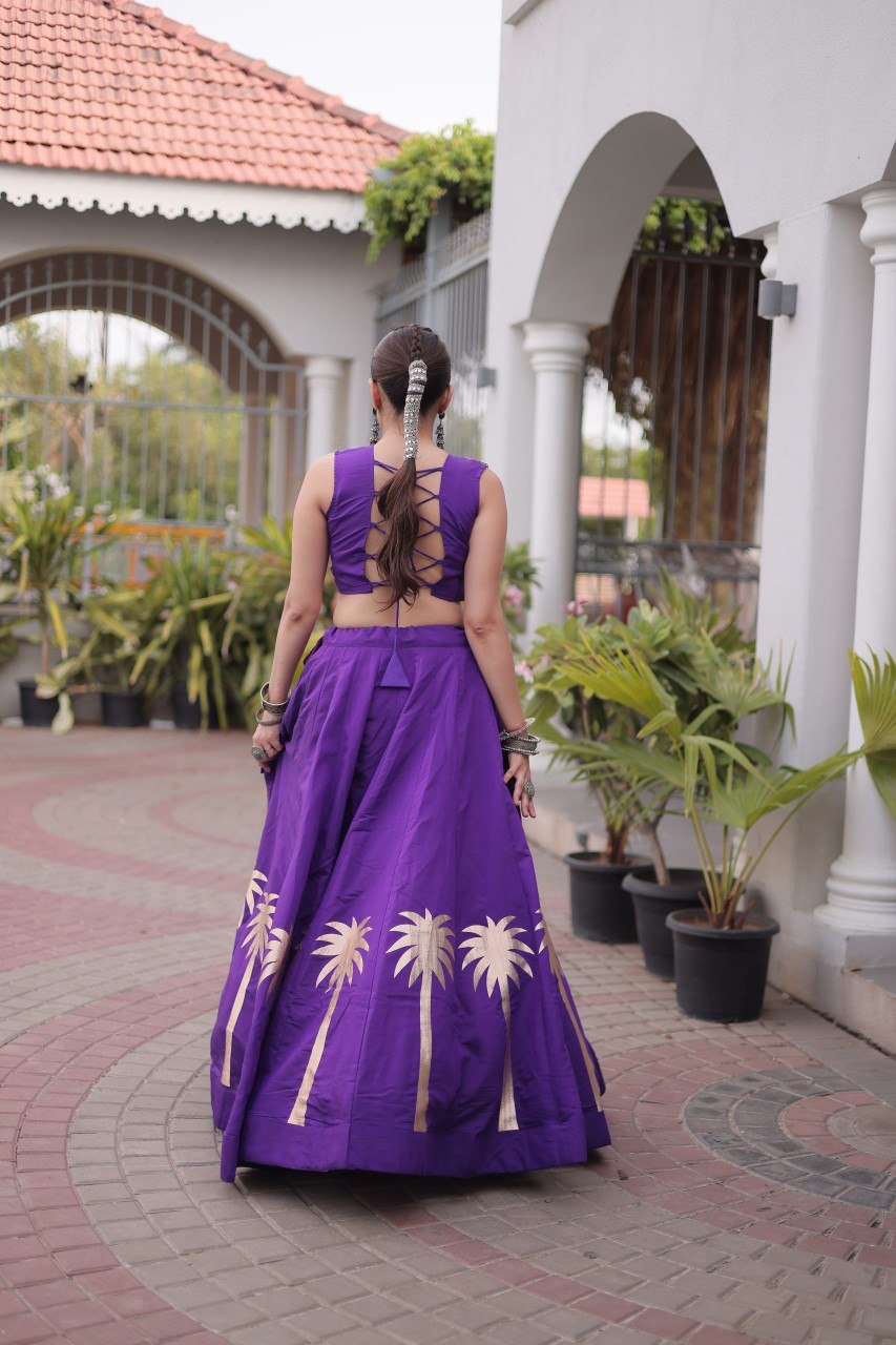 Navratri Lehenga Choli with Coconut Gota Work - Garba Ready