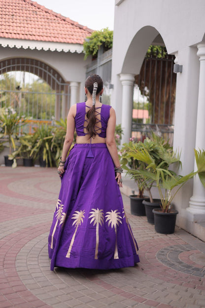 Navratri Lehenga Choli with Coconut Gota Work - Garba Ready