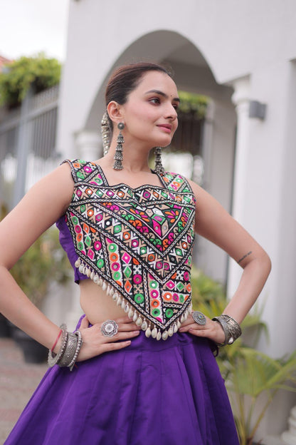 Navratri Lehenga Choli with Coconut Gota Work - Garba Ready