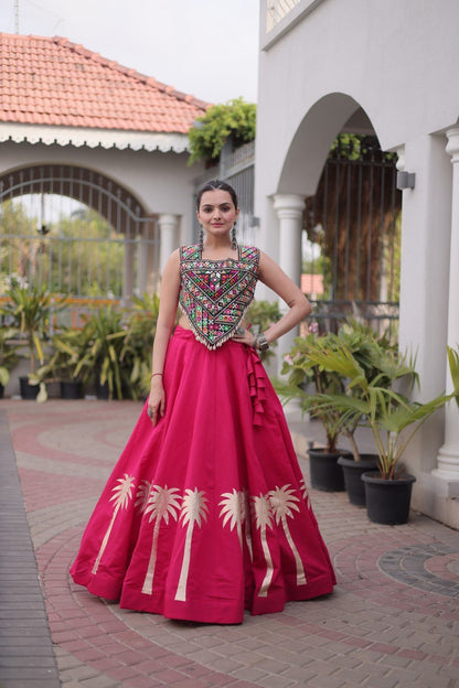 Navratri Lehenga Choli with Coconut Gota Work - Garba Ready