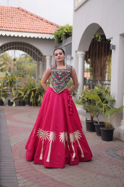 Navratri Lehenga Choli with Coconut Gota Work - Garba Ready