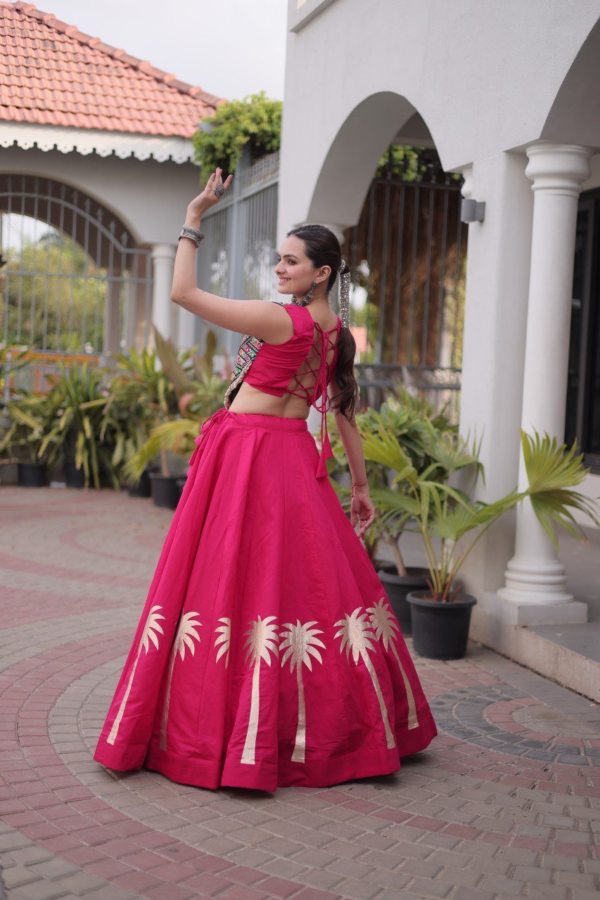 Navratri Lehenga Choli with Coconut Gota Work - Garba Ready