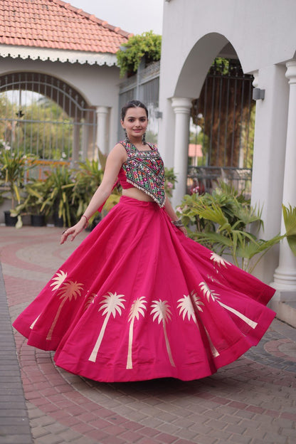 Navratri Lehenga Choli with Coconut Gota Work - Garba Ready