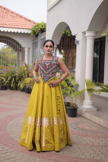 Navratri Lehenga Choli with Coconut Gota Work - Garba Ready