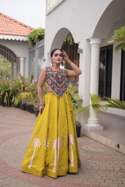 Navratri Lehenga Choli with Coconut Gota Work - Garba Ready