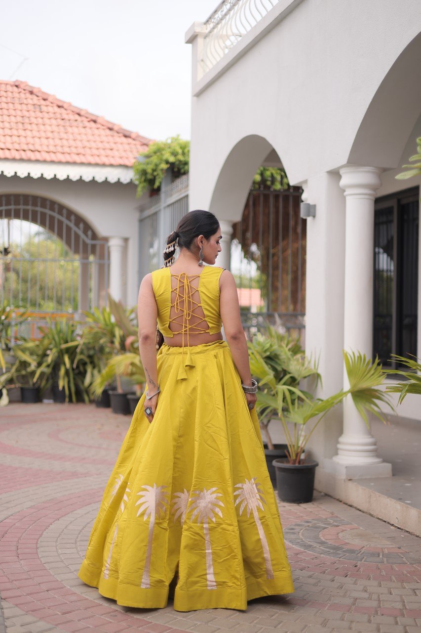 Navratri Lehenga Choli with Coconut Gota Work - Garba Ready