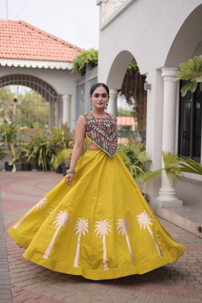 Navratri Lehenga Choli with Coconut Gota Work - Garba Ready